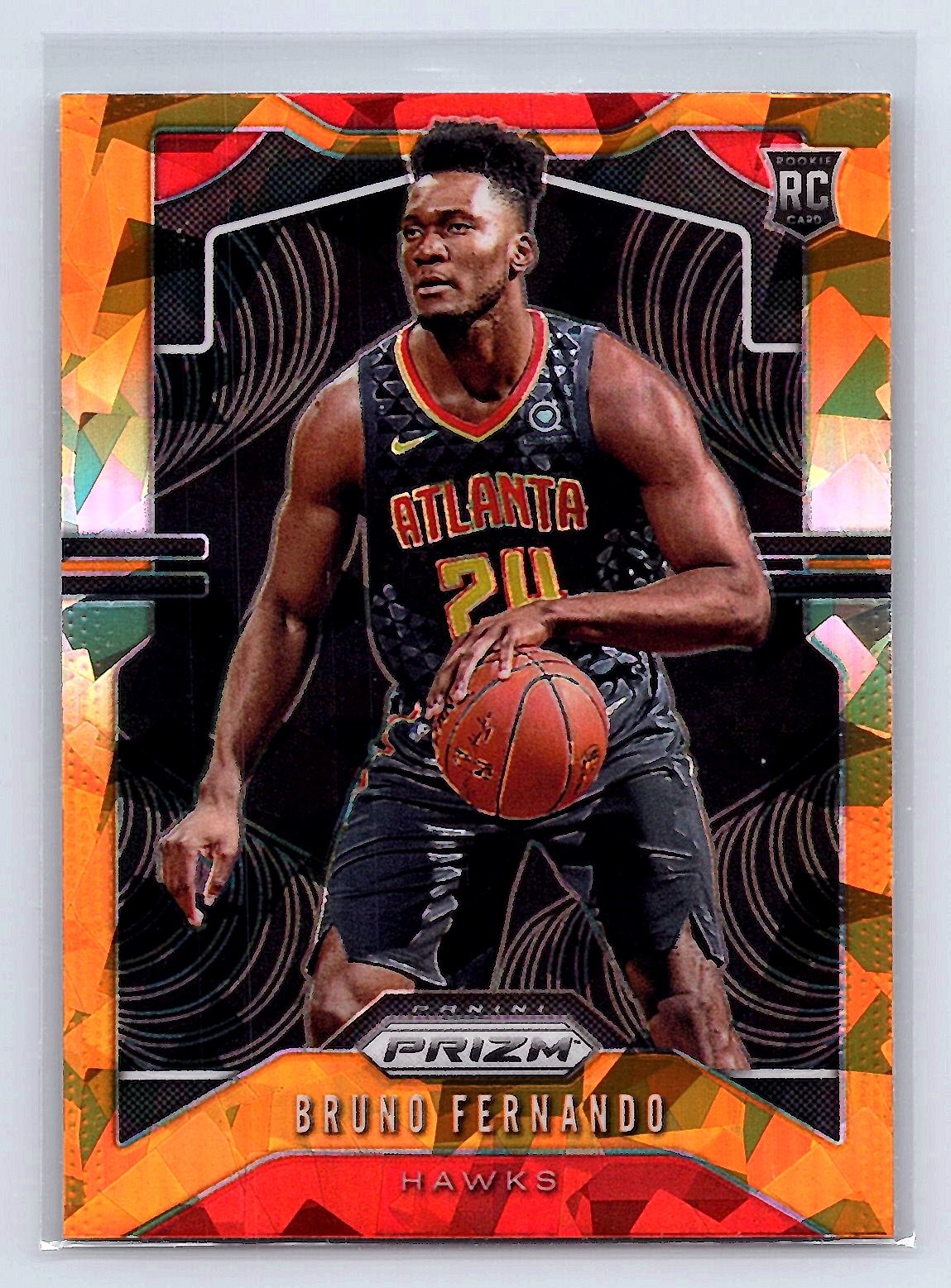 Bruno Fernando 2019-20 Panini Prizm #277 Prizms Orange Ice