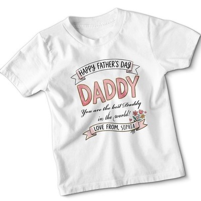 Vatertag Kinder T-Shirt neu Papa Geschenk individueller Name süß Jungen Mädchen T-Shirt