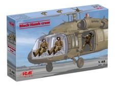 ICM 48130 Black Hawk Helicopter Crew (3 Figures) 1:48 Scale Kit