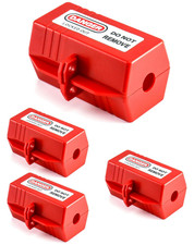 4 Pack Polypropylene Plug Lockout Device M Size LOTO Power Cord Safety Lock Outs