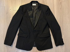 Saint Laurent Tuxedo Jacket wool silk blazer black sz 50 M L