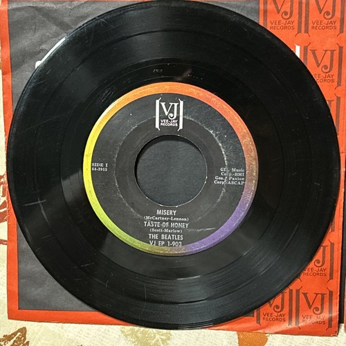 2x Versions 45 7" EP THE BEATLES VJ 1-903 MISERY ask me why In Company Sleeve - Foto 3 di 8