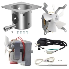 Replacement Fire Pot Hot Rod Ignitor Auger Motor Grill Induction Fan Kit Powe...