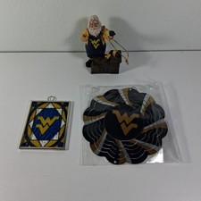 West Virginia University Santa's Secret Christmas Tree Ornament Lot of 3