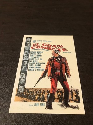 UNPOSTED  MOVIE 4 X 6 POSTCARD - EL GRAN COMBATE.......SLOT  180