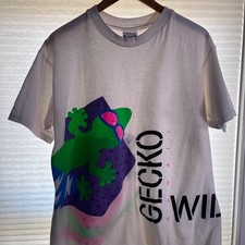 Vintage Thin T Shirt Size XL WIld Gecko Hawaii Wrap Around USA Made 80s Surf 70s