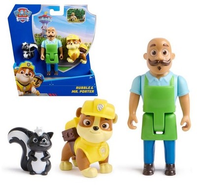 Paw Patrol Story Figure Pack Rubble & Mr Porter Herr Pfeffer 