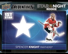 2021-22 UD Credentials #1SR-6 Spencer Knight Star of the Night: 1st Star Rookies