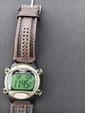 Timex Expedition Digital Watch 38mm 100M Indiglo Black Green New Battery Works