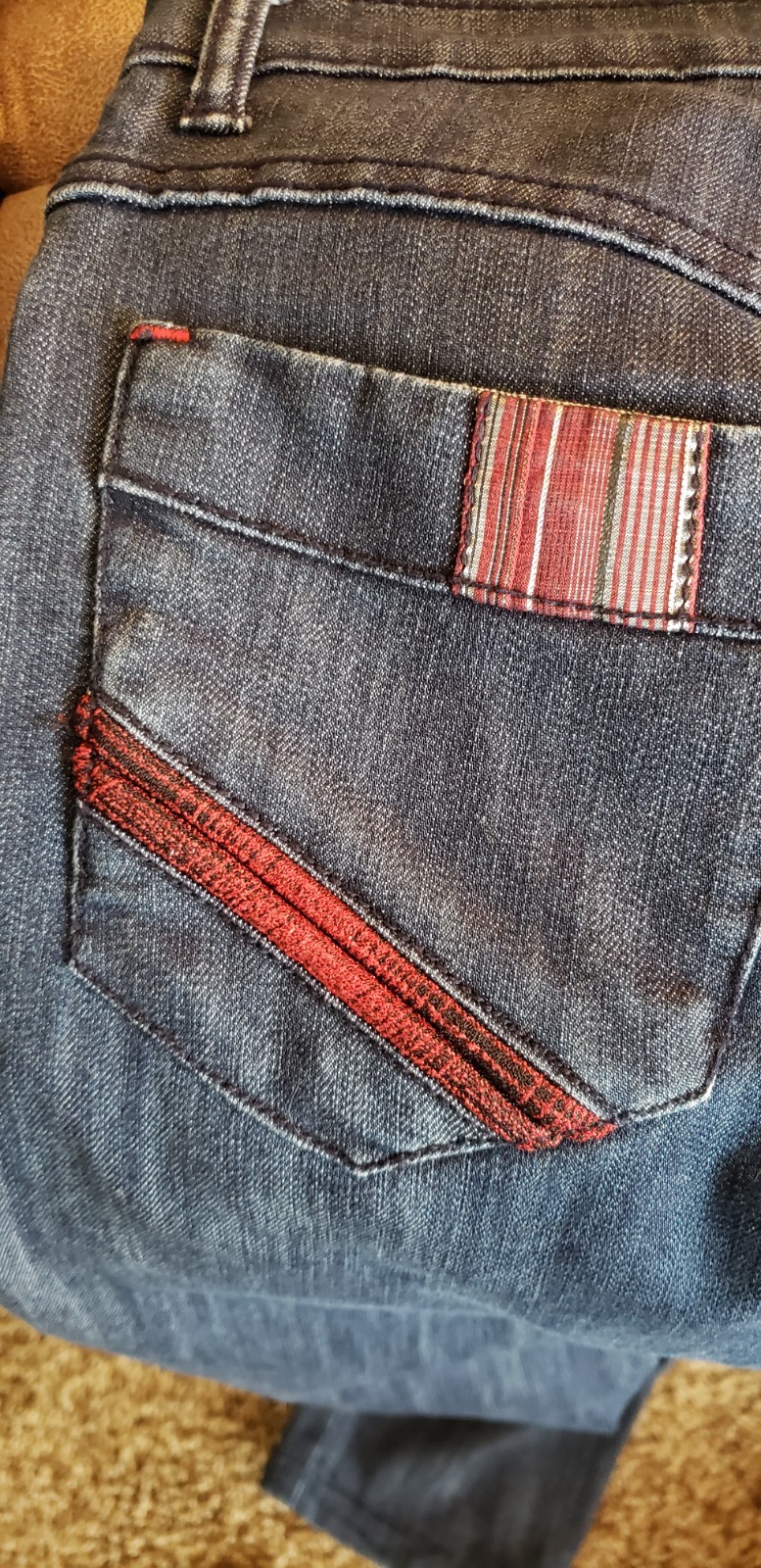 VTG Diesel Women's Size 31 Italian Bootcut Jeans, Blue Plaid image 10