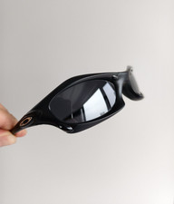 Vintage Y2K Oakley Splice Polarized Sunglasses Black Frame Black Lenses