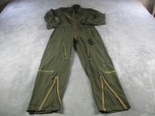 Vintage U.S. Military Coveralls Mens Small Green L-1 Gabardine Flight Suit USAAF