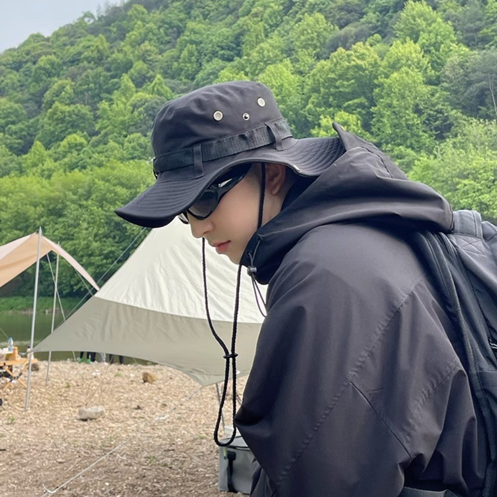 APL Cappello Secchio Tinta Unita Pieghevole Uomo Cappellino Nuovo Cappello Sole Primavera Estate