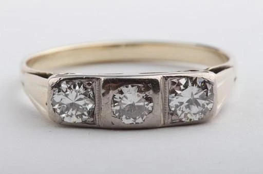 Diamant Ring antik Jugendstil 585 14k Gelb Gold Grösse 54 Antik   - Bild 4 von 4