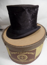 Rare Antique TopHat Black Beaver top hat C.H Meussdorffer Portland Oregon w Box