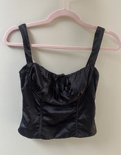 Princess Polly Black Satin Bustier Corset Top 4