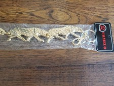 Vintage Glam 1997 Golden Leopards Chain Link Metal Belt Adjustable W Package 38"