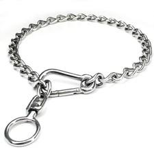 Dog Chain Collars 304 Large  25in x 3.5mm neck max 22in , Silver