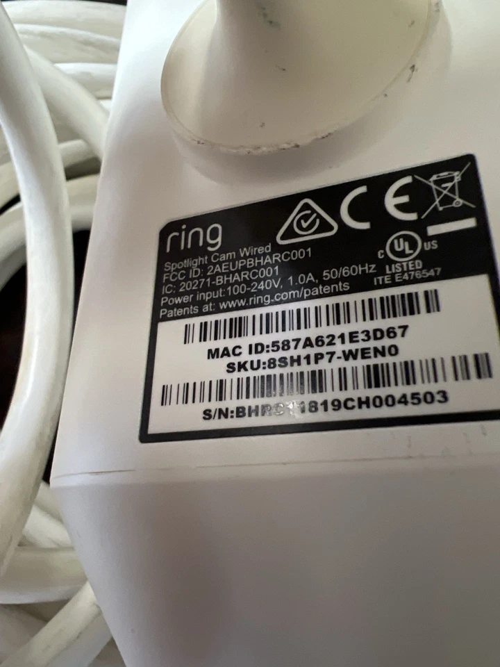 Ring Spotlight Cam Wired Security Camera SKU 587A621E3D67 Tested Working - Image 4 of 4