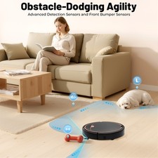 3-In-1 Robot Floor Vacuum Cleaner Sweeping Robot Vacuum Sweeper w/ Water Tank