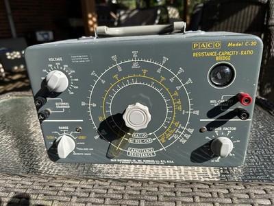 Paco C-20 Capacitor Bridge Leakage Analyzer Restored (Eico 950b-Heathkit c3)