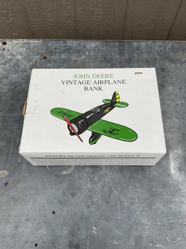 John Deere Vintage Airplane Bank Stock #40019 - Original Box