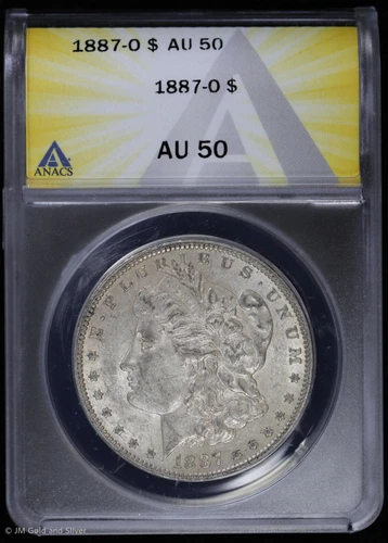 1887-O $1 Morgan Silver Dollar ANACS AU 50