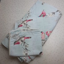 Dunelm Beautiful Birds Double Duvet Cover & 2x Pillow Cases Duck Egg Blue Set