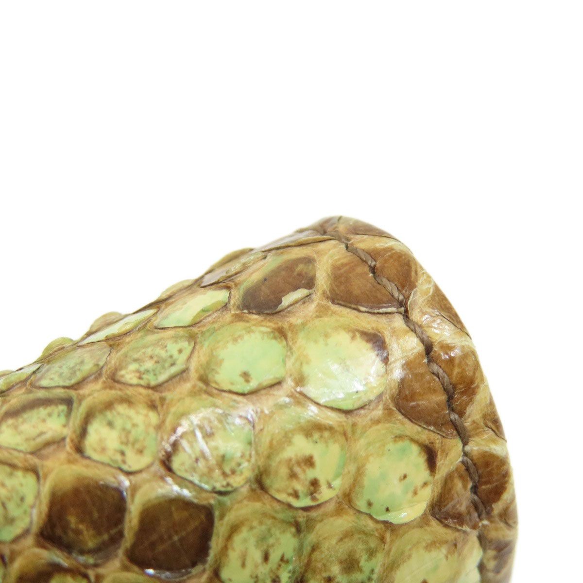 Gucci Python Leather Brown Compact Wallet Very Go… - image 15