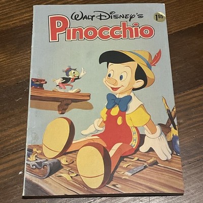 1984 Walt Disney Pinocchio Book Based On Cartoon Feature Film Paperback