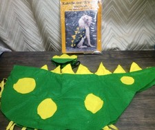 Dinosaur Halloween dog costume SIZE Medium To Large 10-50 Pounds Green Yellow