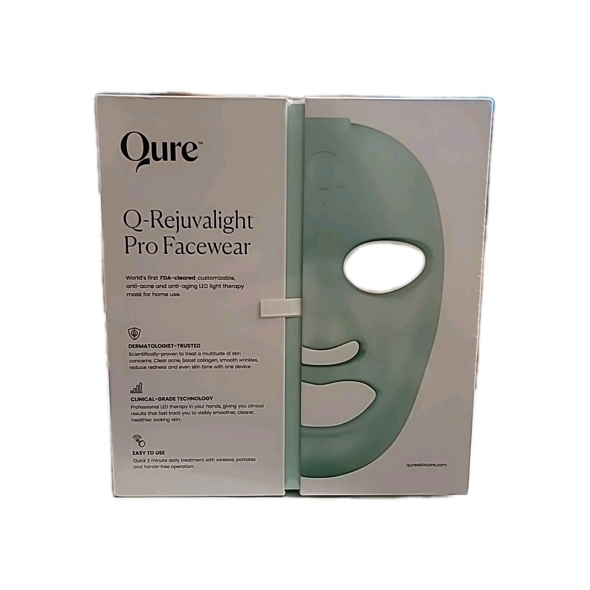 Qure Q-Rejuvalight Pro Facewear Red Light Therapy LED Mask 5 Modes