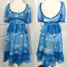 NEW Orig. $425 Rare Marc Jacobs Heaven Cloud Love Mini Dress in Blue Sz M NWT