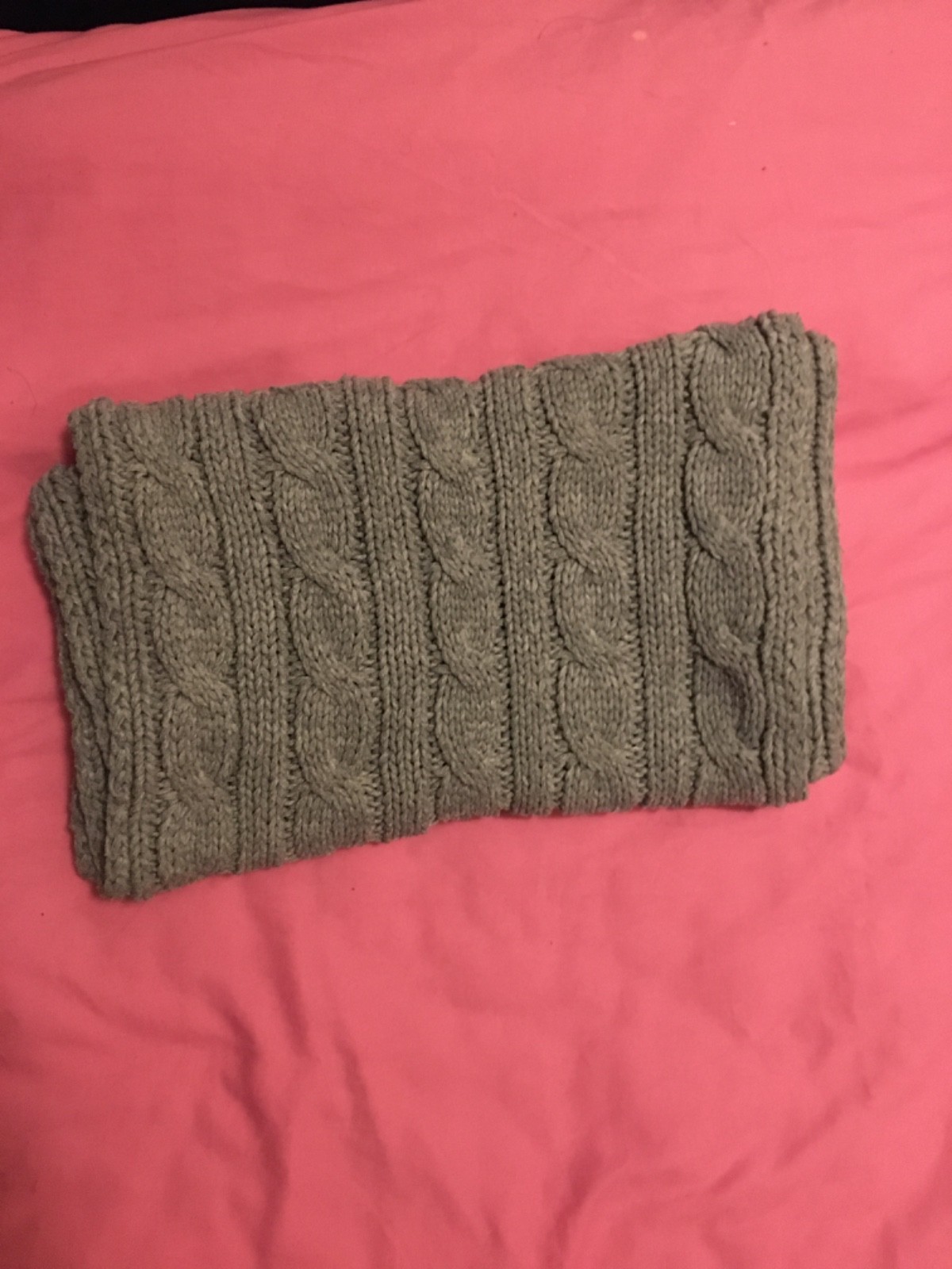 H&M Primark Scarf Bundle x3 Black Grey Beige Tube Snood Cable Knit Shawl Women's image 2