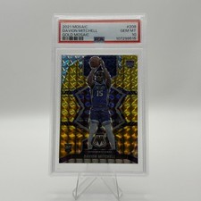 PSA 10 2021 Panini Mosaic Davion Mitchell Gold Mosaic 01/10 Bookend RC Kings