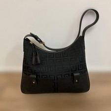 GIVENCHY Authentic One Shoulder Handbag Formal Bag Black Tote Tassel Logo 4G