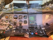 Poster abitacolo negozio pilota sportivo 34x22" due Cessna Turbo 182T nuovo piegato