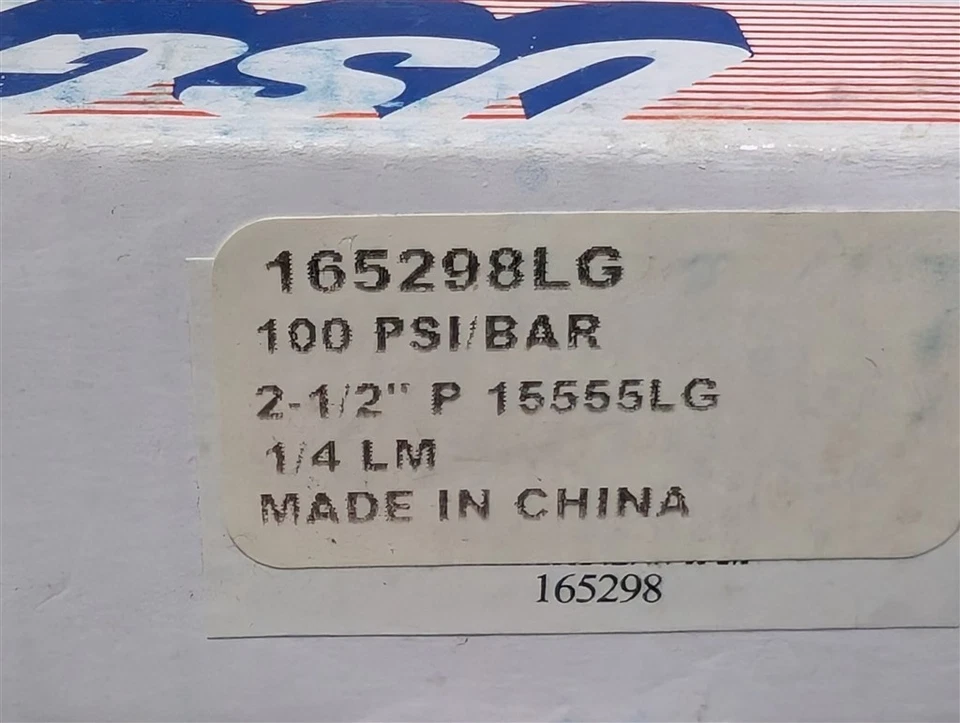 NUEVO EE. UU. Manómetro 165298LG 2-1/2" Lleno de Aceite 100 PSI/BAR Foto 2 de 3