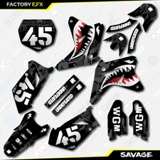 Black Savage Camo Graphics Kit fits 2007 Suzuki RMZ450 RMZ 450 Plate decals