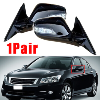 1Pair For Honda Accord 2008-2013 Auto Outside Door Rearview Mirror Assemblys