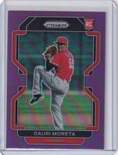 2022 PRIZMS PURPLE RC DAURI MORETA CINCINNATI REDS PRIZM ROOKIE GE-3150