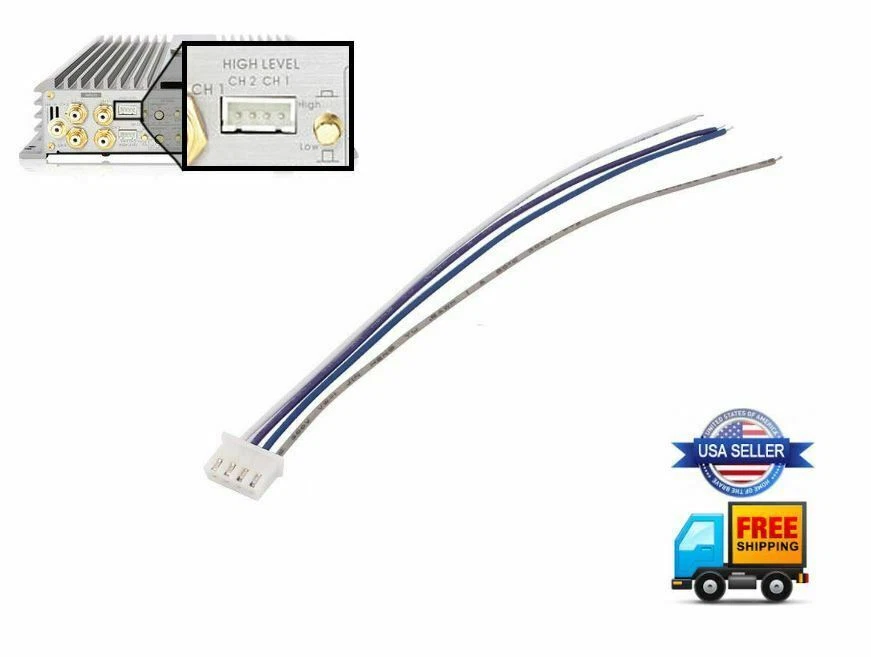 4-Pin Hi Level Input Plug Harness KICKER Impulse KX ZX Series Amplifiers - Image 1 of 4