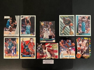 Larry Johnson NBA player lot! 10 different basketball cards, no duplicates