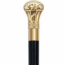 Walking Cane Stick Knob Handle Brass Designer Bat Masterson Replica Antique Gift