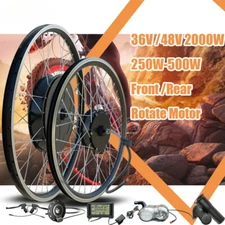 36V 48V 250-2000W Brushless Front Rear Wheel Hub Motor for Ebike Conversion Kit
