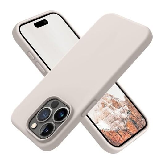 Compatible with iPhone 15 Pro Max Case,[Silky and Soft Touch Series] Stone