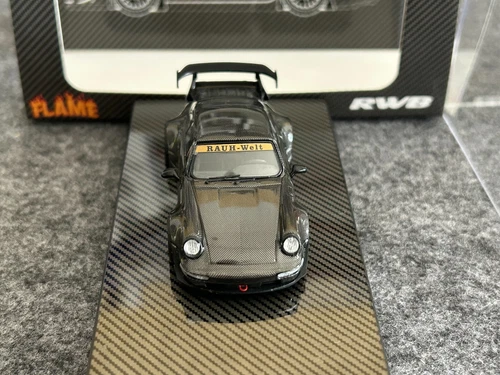 Flame 1/64 Porsche RWB 993 Carbon Fiber Style Wide-body Diecast Car Model - Picture 6 of 9