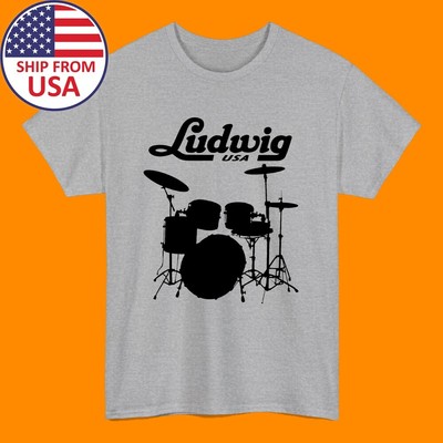 T-shirt Homme Premier Drums Cymbals Gris - Tailles S à 5XL, Coton - Neuf Avec étiquettes