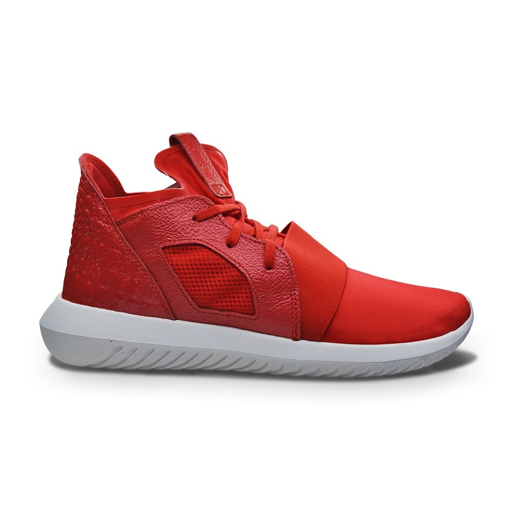 Orange Tubular Defiant Primeknit Shoes On Feet Adidas Tubular