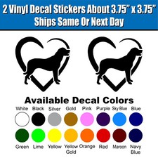 2 Labrador Lover Vinyl Decals – Dog Lover Stickers for Cars, Laptops, and More